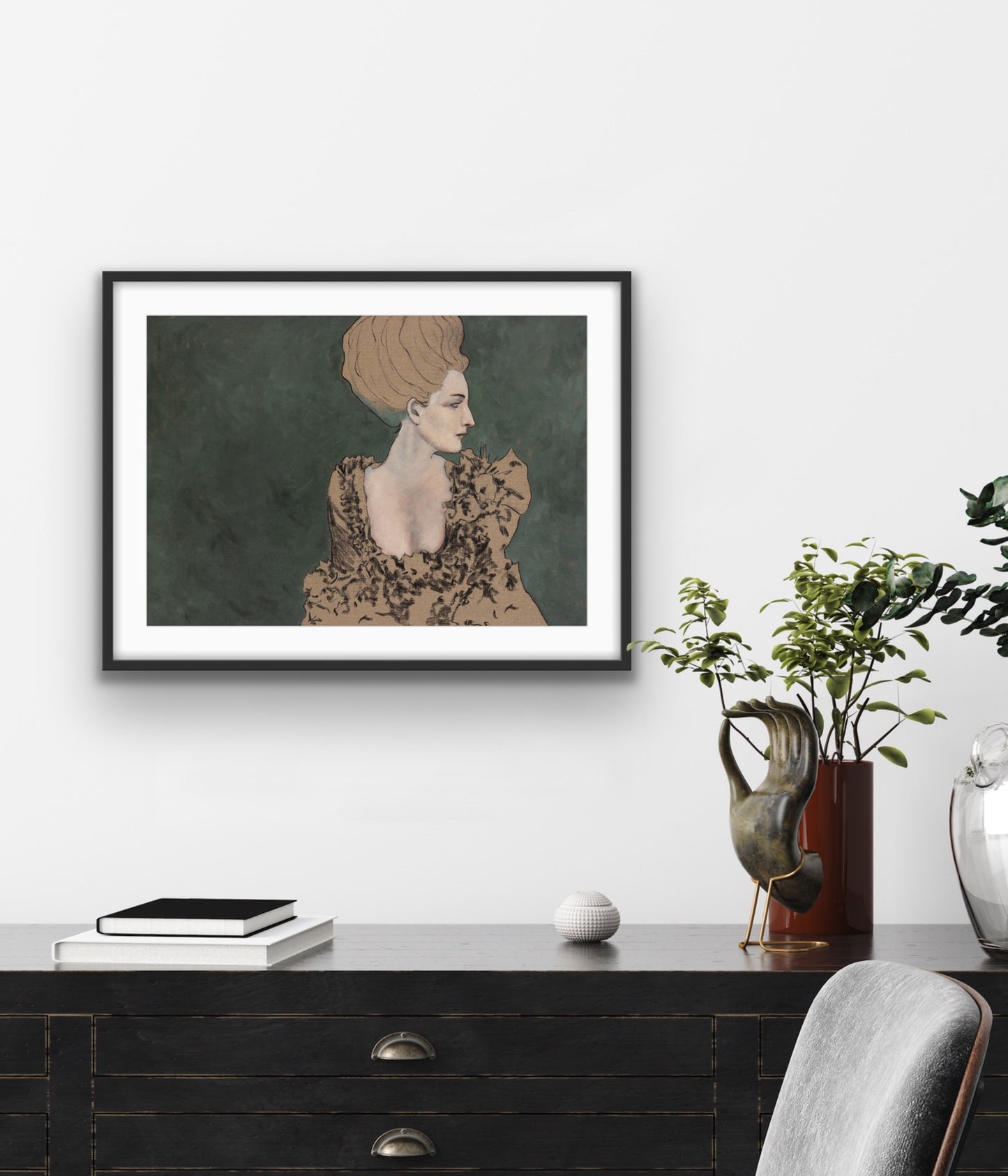 Lady in green