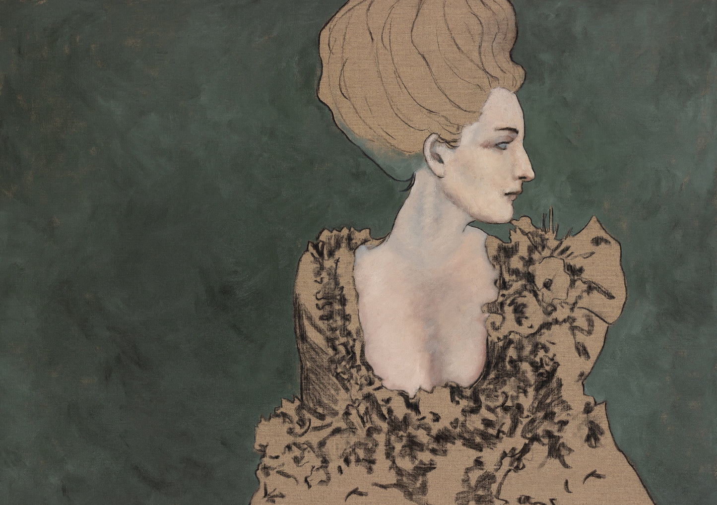 Lady in green
