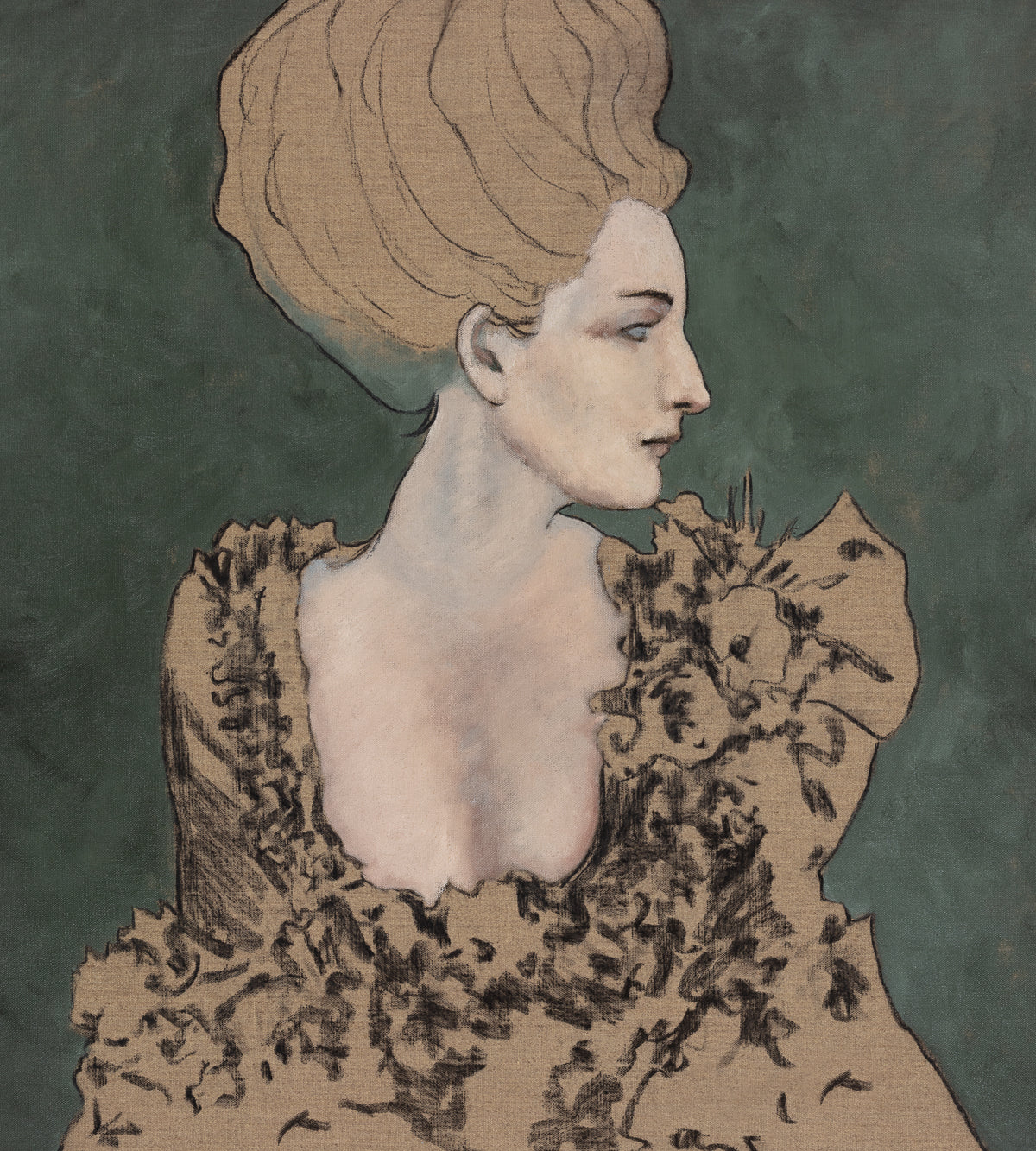 Lady in green