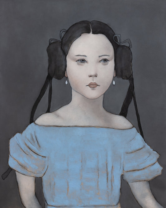 Woman in blue
